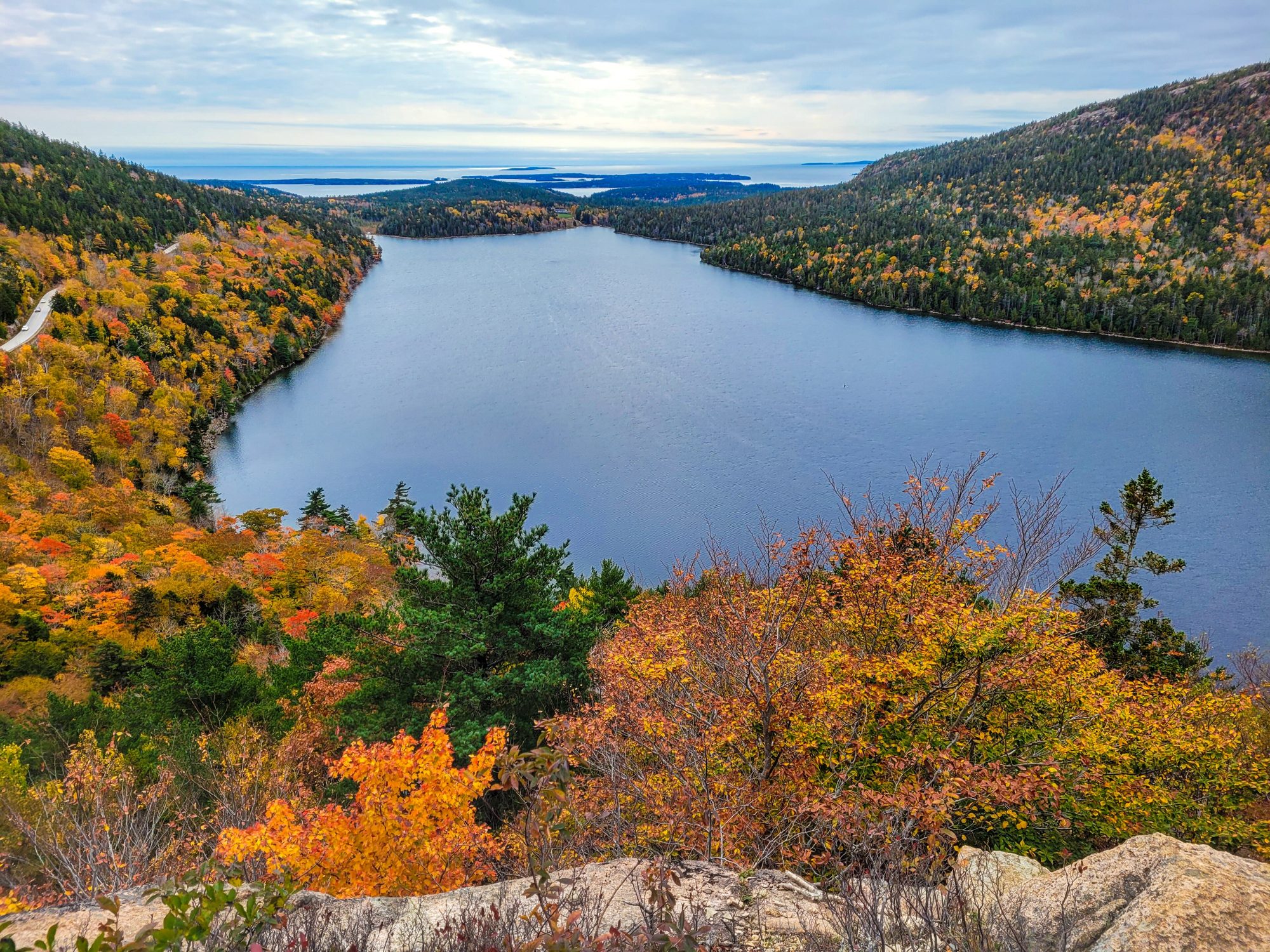Jordan Pond seen from the South Bubble