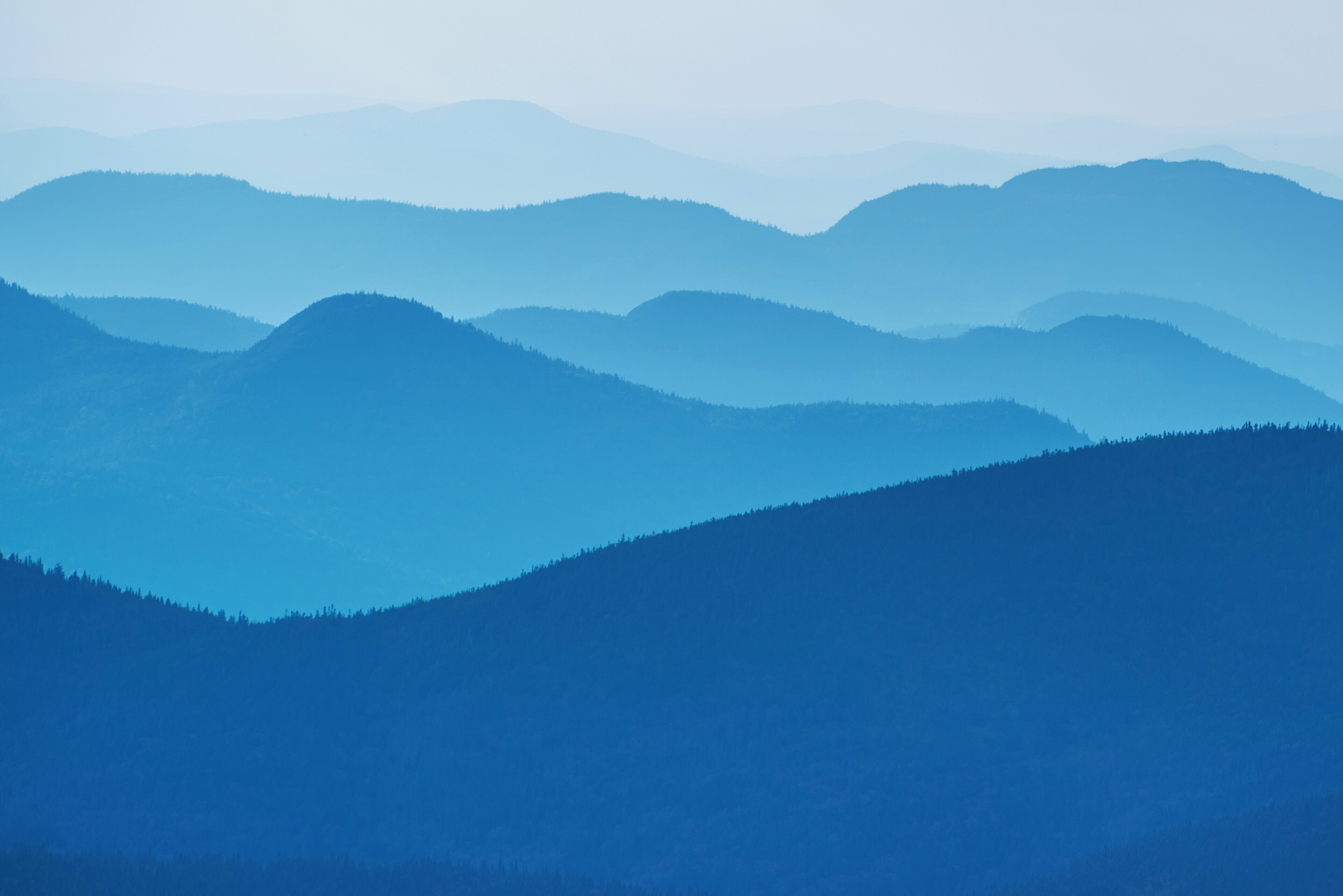 Lake Placid and the Adirondack High Peaks at dusk