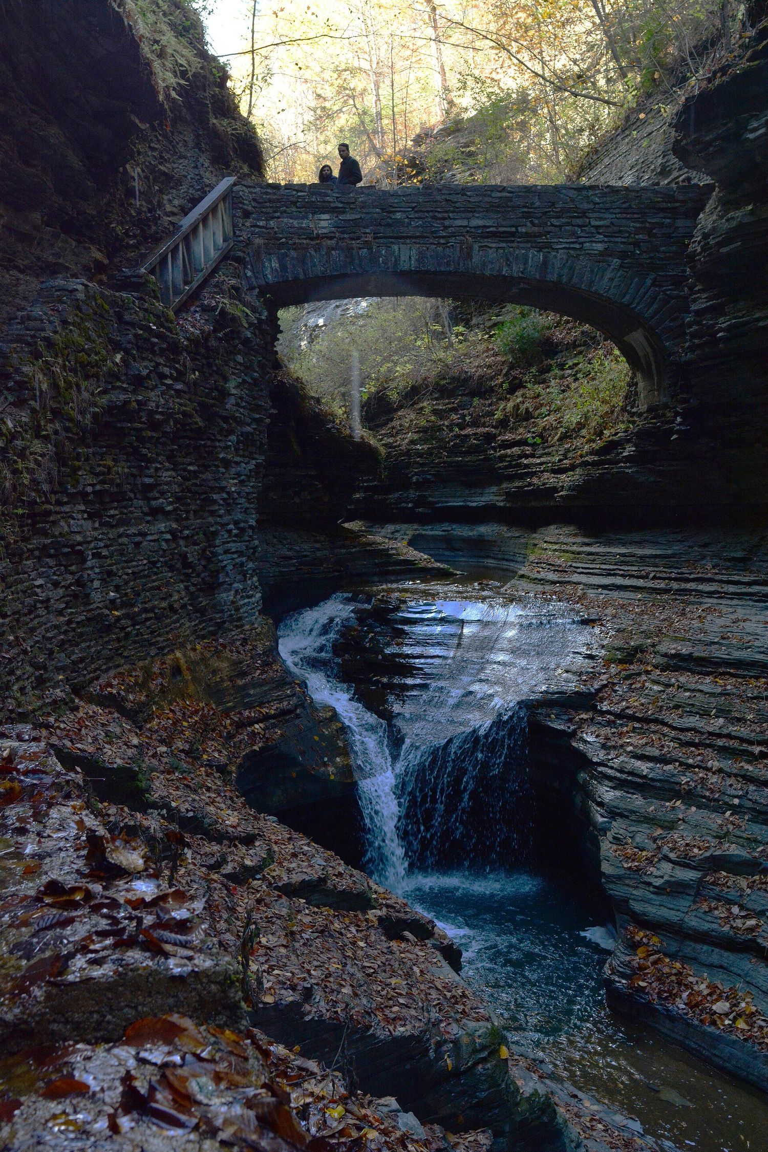 Rainbow Falls and Rainbow Bridge, Watkins Glen